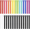 Self-Gripping Cable Ties by Wrap-It Storage, Multi-Color, 8 Inch Straps (30-pack) – Reusable Hook and Loop Cord Organizer Cable Ties for Cord Management and Desk or Office Organization