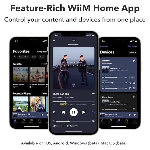 WiiM Amp: Multiroom Streaming Amplifier | Compatible with AirPlay, Google Cast, Alexa | HDMI, Voice Control | Stream from Spotify, Amazon Music, Tidal & More | Silver