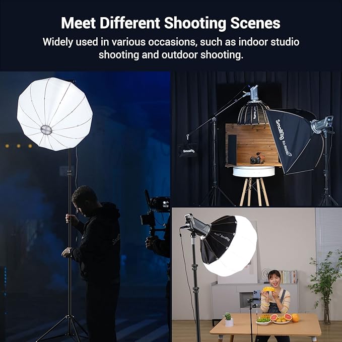 SmallRig Aluminum Light Stand 110"/9.2ft/280cm, Adjustable Photography Air-Cushioned Tripod Stand with 1/4" Screw for Softbox, Studio Light, Flash, Umbrella, Ring Light, Max Load 5kg, RA-S280A