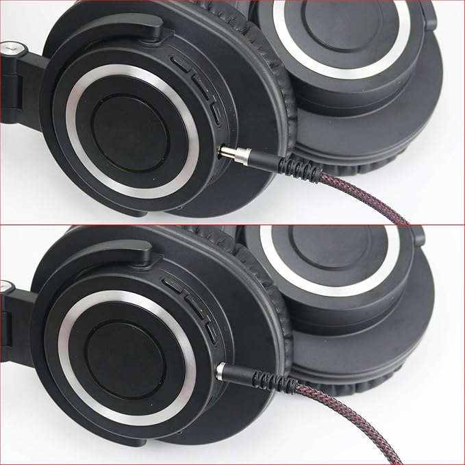 NewFantasia Replacement Audio Upgrade Cable Compatible with Audio-Technica ATH-M50xBT, ATH-AR3BTBK, ATH-SR50BT, ATH-ANC9, ATH-ANC7B, ATH-SR5BTBK, ATH-S700BT Headphones 2meters/6.6ft
