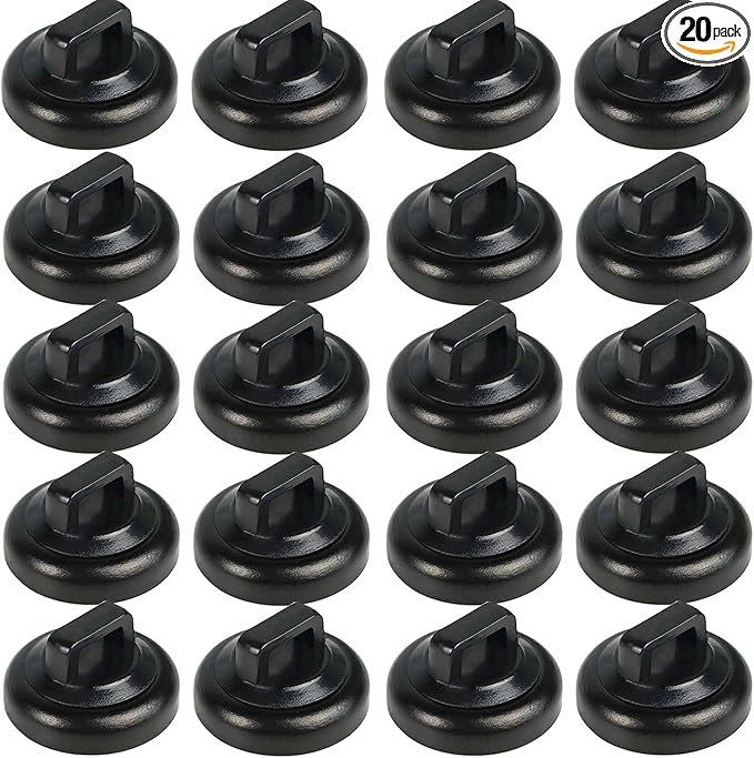 Magnet Zip Tie Mount Clips Magnetic Zip Ties Mount Base Holder Strong Wire Cable Holder Mount Wire Clips Management for Home Office Marine Electrical Wiring (D19 20 Pcs)