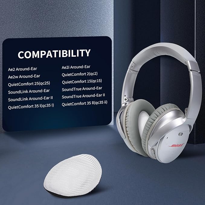 Ear Pads for Bose QC35: Durable Comfortable Noise Cancellation Replacement Cushion Earpads for Bose Quitecomfort 35 QC35 QC35 ii Headphones with Good Audio Quality