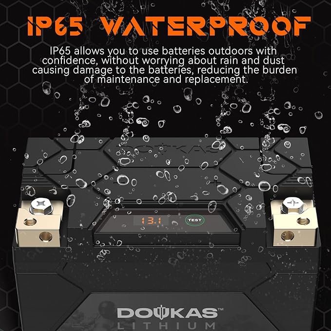 DKL20 700A LiFePO4 Motorcycle Lithium Battery, 12V 6Ah Powersports Battery, Compatible Jet Ski, Quad, Lawn Mower, Scooter, Generator Battery, Snowmobile
