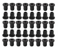 40 pcs 3/16" Drill Hole，1/8" ID Black Silicone Top hat Rubber Grommets for Wiring，Automotive，Firewall，Hole Plug，Desk，Screw，Water and Gas Pipe，Drain，House Siding，Cable Bushing，Glass，Wire Plug