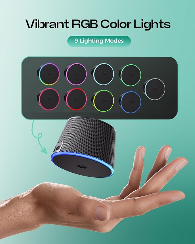 Stocking Stuffers for Men Women: Portable Bluetooth Speaker with Color Light Phone Stand, Christmas Birthday Anniversary White Elephant Gifts for Adults Teens Boy Girl Trendy Stuff