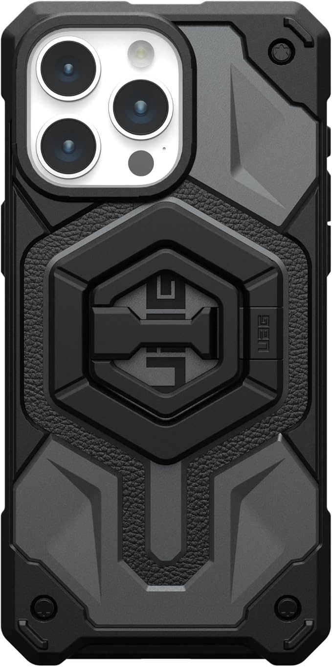 URBAN ARMOR GEAR UAG Magnetic Phone Ring Stand Compatible with MagSafe Magnet, Removable Metal Finger Ring Grip & 360 Rotation Adjustable Kickstand for iPhone 16/15, Galaxy S25, S24, Black/Black