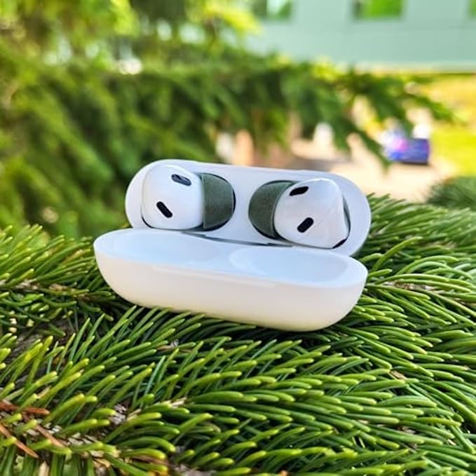 Comply Memory Foam Replacement Earbud Tips for Apple AirPods Pro 1 & 2 | Ultimate Comfort, Secure Fit, Superior Noise Isolation | Anti Slip, Prevent from Falling Out | Green, Medium (3 Pairs)