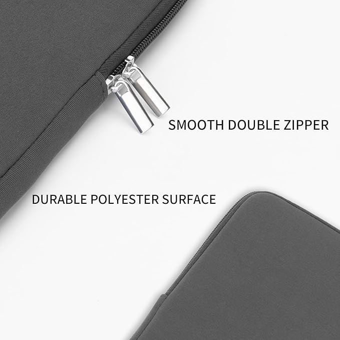 RAINYEAR 14 Inch Laptop Sleeve Protective Case Soft Lining Padded Zipper Cover Carrying Bag Compatible with 14" Notebook Computer Tablet Ultrabook Chromebook (Gray, Upgraded Version)