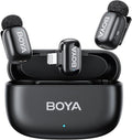 BOYA mini Wireless Microphone for iPhone with MFi Certified Ligntning Interface,Noise Cancellation, 30H Battery Life with Charging Case,AI Voice Changer for Video Recording, Live Streaming, Interviews