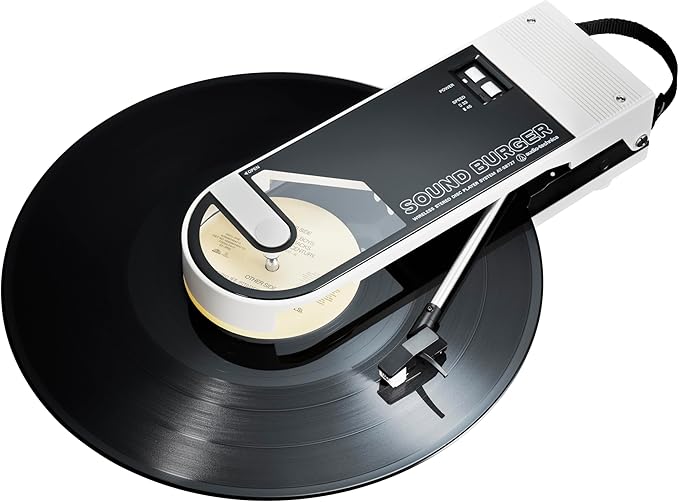 AudioTechnica AT-SB727 Sound Burger Portable Turntable with Bluetooth (White)