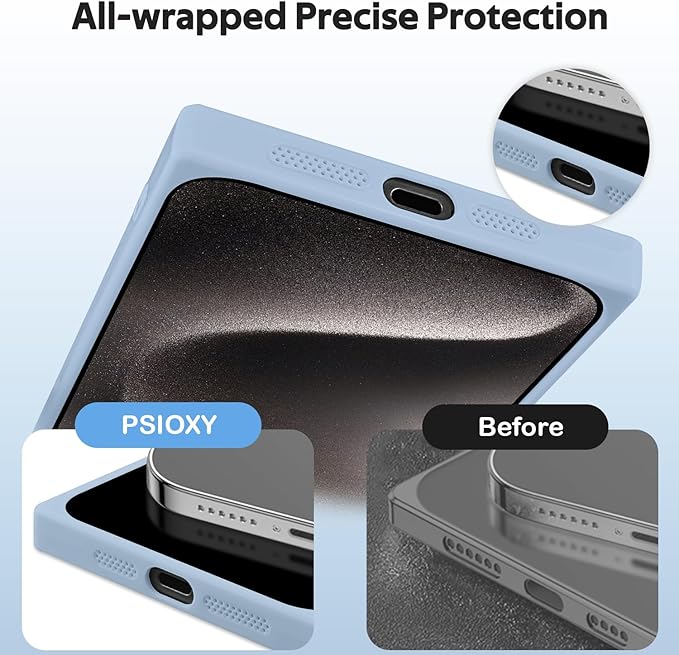 Designed for iPhone 15 Pro Max Case Compatible with Magsafe Cover Camera Lens Protector Military Grade Protection Shockproof Soft TPU Slim Magnetic Phone Case for iPhone 15 Pro Max Blue