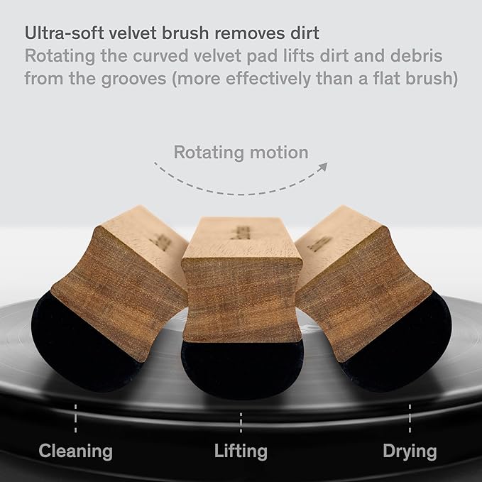 Boundless Audio Vinyl Record Cleaning Kit - 5-in-1 Vinyl Cleaning Kit Includes Velvet Record Brush, Stylus Cleaner, Cleaner Solution, Nylon Brush & Storage Bag