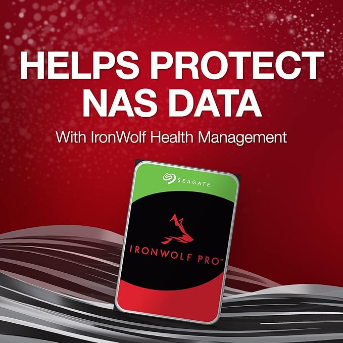 Seagate IronWolf Pro, 4 TB, Enterprise NAS Internal HDD –CMR 3.5 Inch, SATA 6 Gb/s, 7,200 RPM, 256 MB Cache for RAID Network Attached Storage (ST4000NT001)