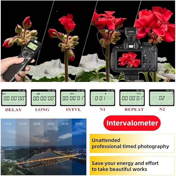 Pixel TW283-UC1 Wireless Remote Trigger Wireless Trigger Wire Trigger Timer Intervalometer Compatible with Olympus E-M1 E-M5-II E-M10-II Pen-F EPL8 EPL7 EPL6 EPL5 EPL3 EPL2 EP5 E600 E620 590UZ 810UZ