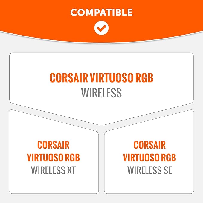 WC BandZ Virtuoso V2 - Silicone Headband Cover for Corsair Virtuoso Headphones by Wicked Cushions | Machine Washable, No More Flaking Leather | for Virtuoso Wireless, XT, and SE | Gold Marble
