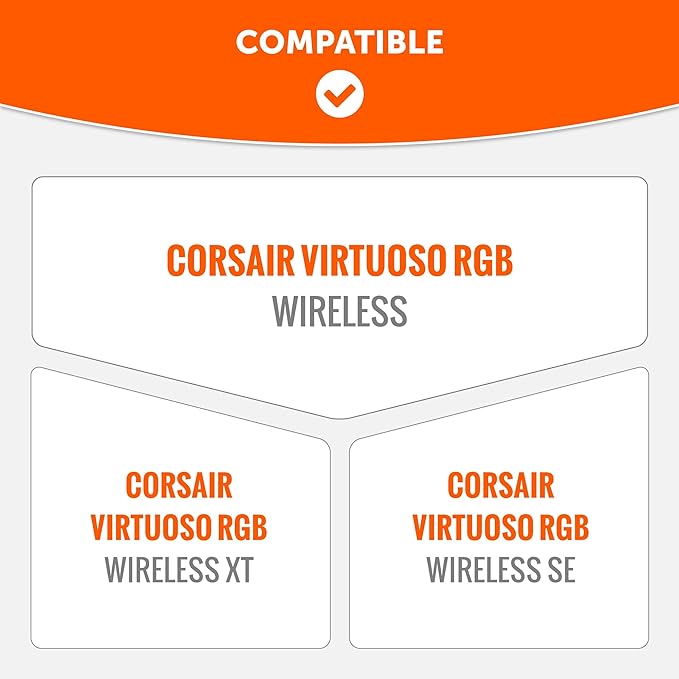 WC BandZ Virtuoso V2 - Silicone Headband Cover for Corsair Virtuoso Headphones by Wicked Cushions | Machine Washable, No More Flaking Leather | for Virtuoso Wireless, XT, and SE | 90's Black