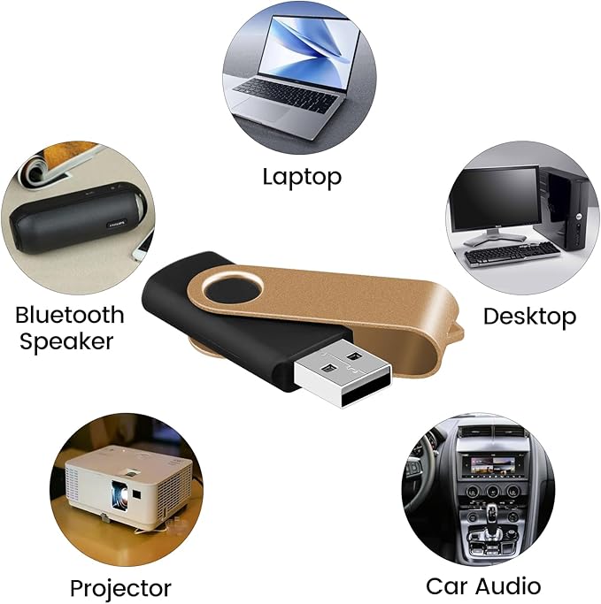 EASTBULL Flash Drives Bulk 8GB USB Thumb Drive 50 Pack USB 2.0 Memory Stick Swivel Pen Drive with Lanyard for Storage and Backup (8 GB 50 Colors)