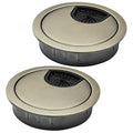 2 Pcs Desk Grommet 2" / 50 mm, Desk Cord Hole Cover, Cable Grommet Metal Zinc Alloy Materilal, Desk Hole Grommet for Home & Office Pc, Detachable Cable Cord Organizer-Bronze