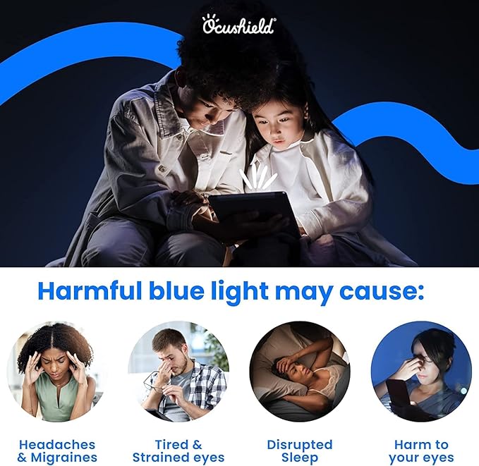 Ocushield 23" Premium Blue Light Screen Protector with Privacy Filter for Laptops and Computer Monitors - Anti-Glare - Easy Install - Anti-Fatigue (510 x 287 mm)