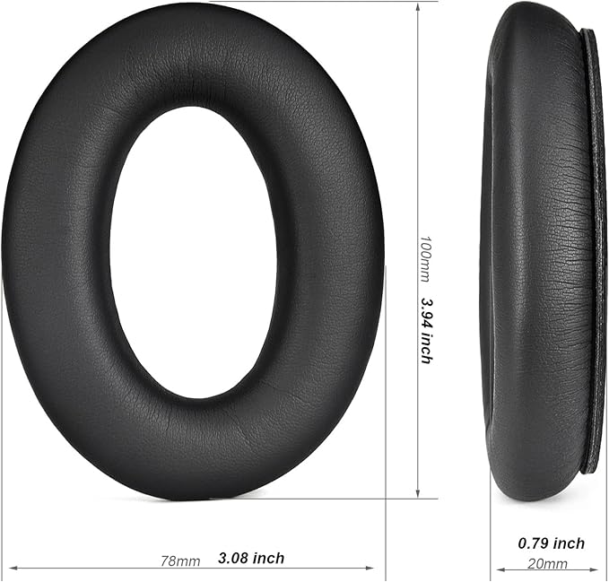 QC45 Earpads Replacement for Bose QuietComfort 45 (QC45)/QuietComfort SE (QC SE)/Quiet Comfort Wireless Over-Ear Headphones, Ear Pads Cushions with Durable Protein Leather Noise Cancelling Foam