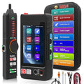 Multifunction RJ45 Network Caber Tester, UTP Cable Tester Ethernet Cable Tracer, 4" IPS Touch Screen Support Network Tools, Digital Multi-Meter, VFL,OPM, POE++ Detect,RJ45 TDR, Cable Length,NCV