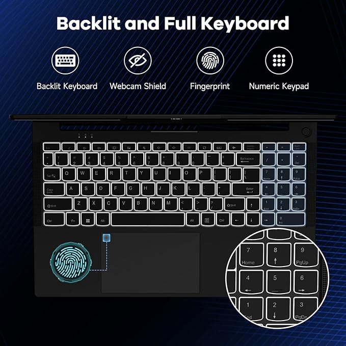 NIMO 15.6" IPS FHD-Gaming-Laptop, AMD Ryzen 5 6600H 6 Cores 16GB DDR5 RAM 1TB SSD (Beat i7-1165G7, Up to 4.5GHz) Radeon 660M GPU-Computer with Backlit Keyboard 100W Type-C Fingerprint Win 11
