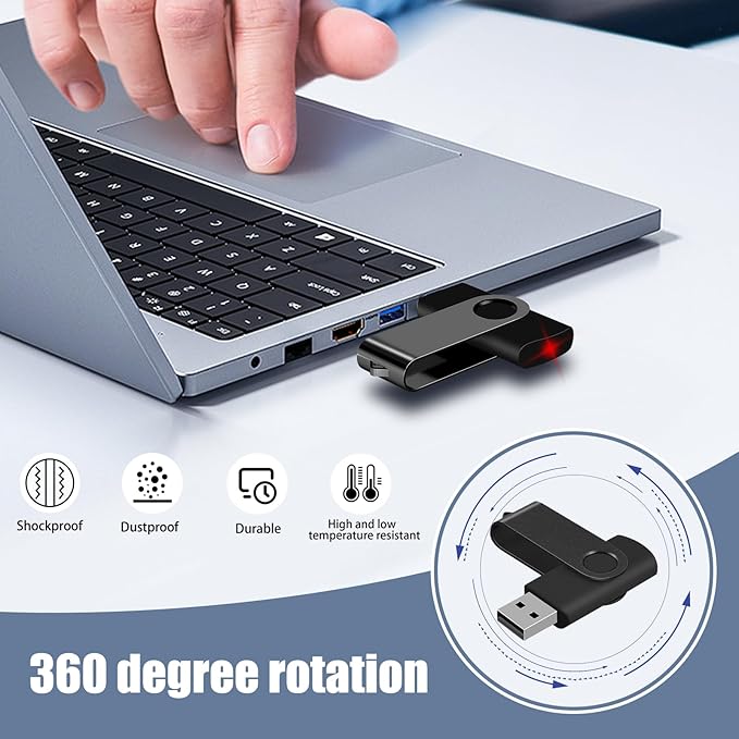 EASTBULL (NOT 128GB) 128MB USB Flash Drive Bulk Thumb Drives 50 Pack with Lanyards USB 2.0 Memory Sticks Zip Drive Pen Drive for Storage and Backup Black 50PCS 128MB