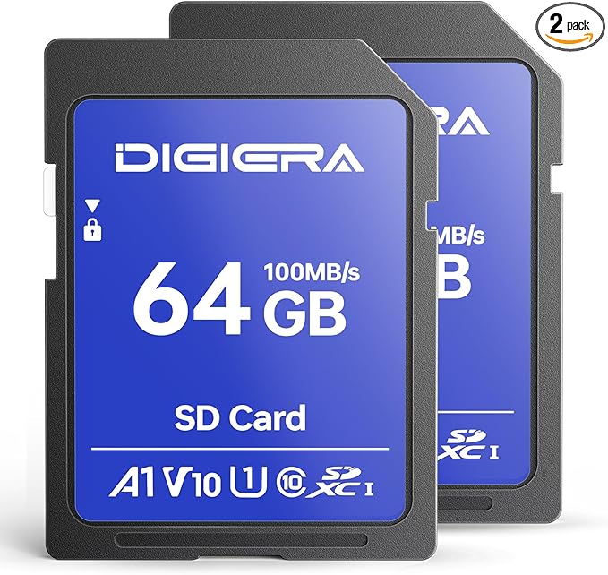 64GB CS100 SDXC UHS-I Memory Card - up to 100MB/s, C10, U1, V10, Full HD, SD Card for Computers, Digital Cameras, Home Theatre Devices, Car Navigation Systems (2 Pack)
