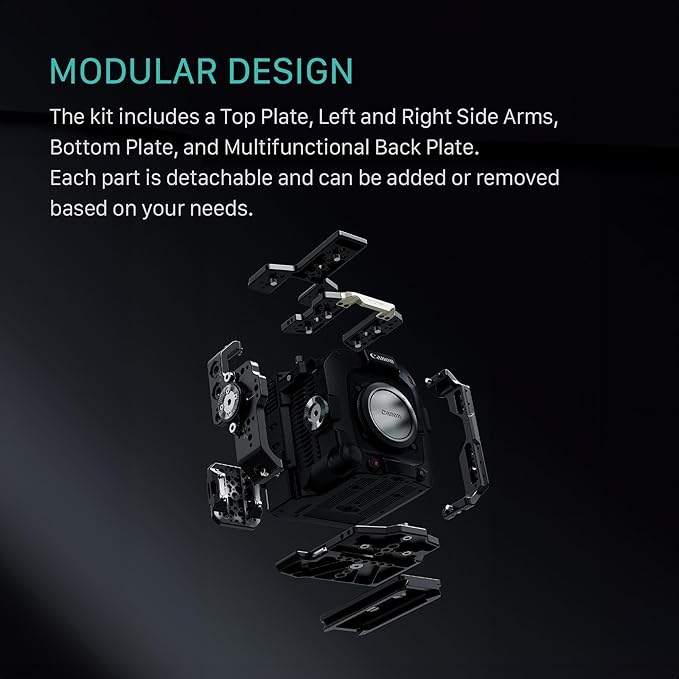 Tilta Camera Cage Advanced Kit for Canon C400 | Includes Full Cage, Rear Accessory Plate, Top Handle Extension, Shoulder Baseplate & More | Arri Rosette, NATO Rail, 3/8"-16 & 1/4"-20