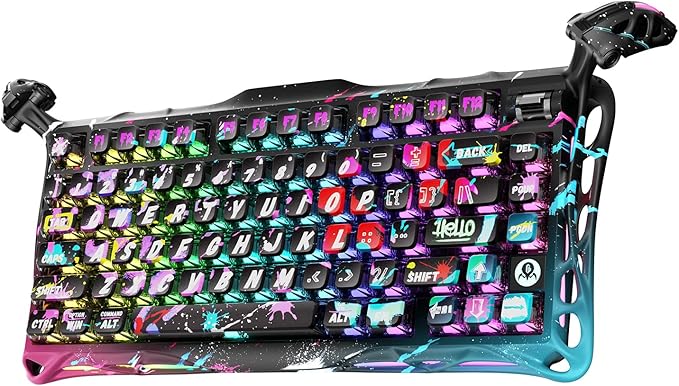 GravaStar Mercury V75 Pro 75% Hall Effect Magnetic Switch Gaming Keyboard-Neon Graffiti