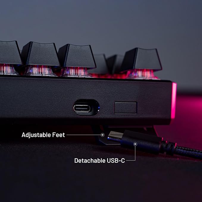 TECWARE Phantom+ 87 Key Mechanical Gaming Keyboard, RGB led, TKL 75% Keyboard, Thocky Sounding, Wraith Brown Switch