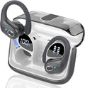 Wireless Earbuds 75hrs Bluetooth 5.4 Headphone Sport, 2025 Bluetooth Earbuds Stereo Deep Bass Over Ear Bud with Earhooks, ENC Noise Cancelling Mic, IPX7 Waterproof Earphone, Iron Gray