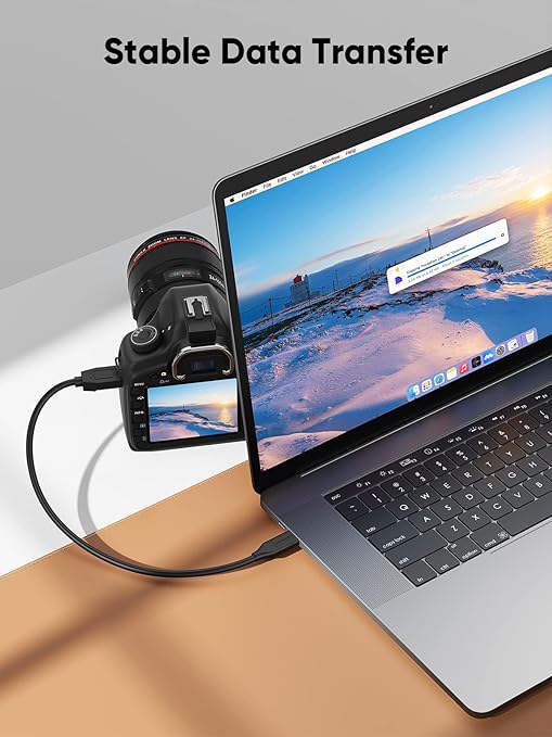 CableCreation 2FT USB C to Micro B Cable,10Gbps Speed External Hard Drive Braided,USB 3.1 Type C to Micro B Work for iPhone 15/16,Seagate WD Westgate My Passport,MacBook Pro/Air, iPad/Tablet,Black