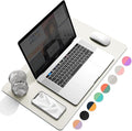 YSAGi Multifunctional Office Desk Pad, Ultra Thin Waterproof PU Leather Mouse Pad, Dual Use Desk Writing Mat for Office/Home (23.6" x 13.7", Grey)