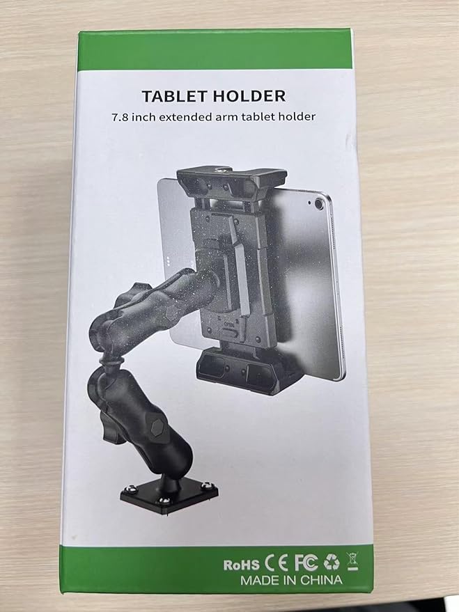 OHLPRO Car Tablet Holder - Heavy Duty Drill Base, Tablet Mount for Truck Compatible with iPad Samsung Tab 5"-13" Tablet and Phone, iPad Stand for Wall/Business/Vehicle/Desktop, etc.