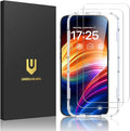 UNBREAKcable 2-Pack Screen Protector for iPhone 15/16, Double Shatterproof Tempered Glass [Easy Installation Frame] [9H Hardness] [99.99% HD Clear] [Case Friendly] for iPhone 6.1 inch