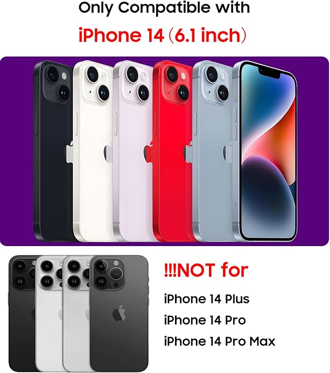 Magnetic for iPhone 14 Case [Compatible with MagSafe][Built-in Camera Lens Protector] Slim Soft Silicone Bumper Shockproof Metallic Luster Phone Case (Blue)