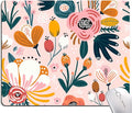 Pink Cute Flower Mouse Pad, Floarl Mouse Pad Custom Design, Square Waterproof Mouse Pad Non-Slip Rubber Base MousePads for Office Laptop, 9.5x7.9x0.12 Inch