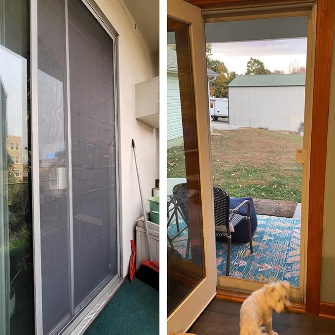 48inch*100ft Window Screens Replacement, Cuttable Fiberglass Roll Screens Door Mesh, Repair Screens Net DIY Screening Mesh Netting Black for Windows, Door, Pool, Porch,Patio