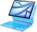 Keyboard Case for iPad Air 13 inch,iPad Pro 12.9 inch (3/4/5/6th Gen),Easy-Set Floating Cantilever Stand Magic Magnetic Backlit - Multi-Touch Trackpad Keyboard Case for iPad (Light Blue)