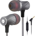 Super Bass Wired Earbuds with Microphone – Noise Cancelling, Deep Bass Ear Buds for Gaming, Travel, Work – Comfortable, Durable Wired Earphones with Mic, Compatible with iPhone, Samsung