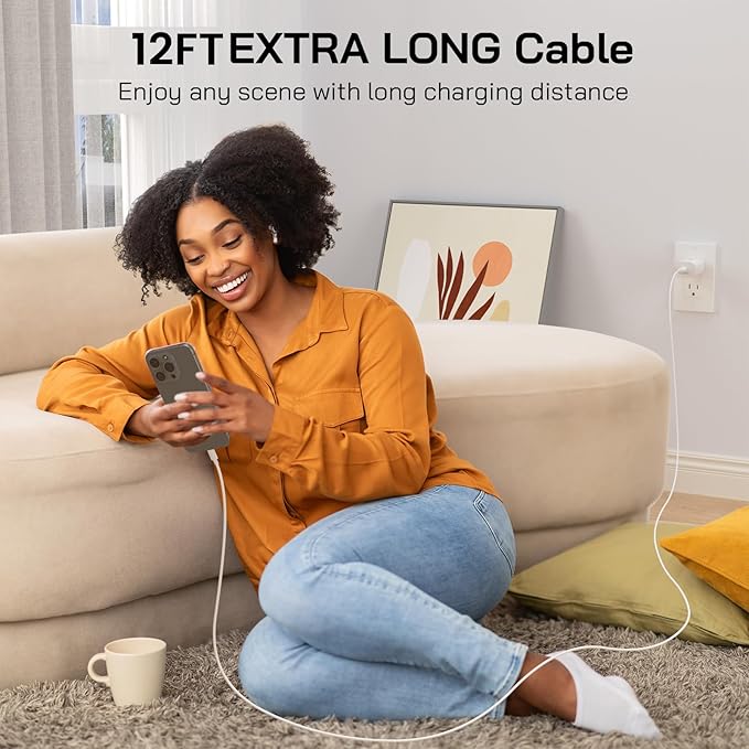 30W USB C i Phone 16 15 Charger Fast Charging, 2PACK Wall Charger for iPhone 16 15 Pro Max Charger Cord 12FT Fast Type C Charger Block for iPhone 16/16 Pro/15 Plus/15 Pro/15 Pro Max, iPad Pro/Air/Mini