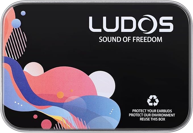 LUDOS Ultra Wired Earbuds in-Ear Headphones, 5 Years Warranty, Earphones with Microphone, Noise Isolating Ear Buds, Memory Foam for iPhone, Samsung, School Students, Kids, Women, Small Ears - Red