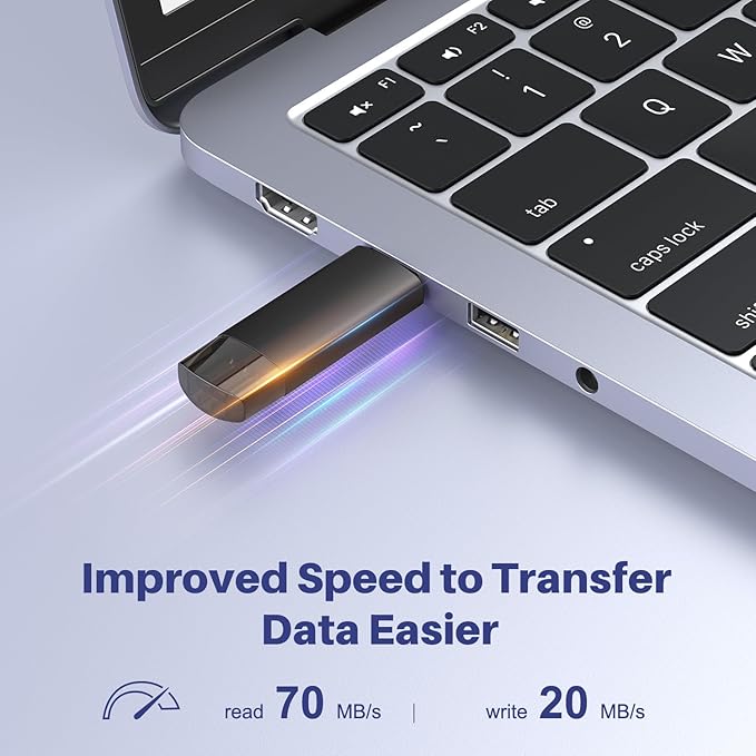 64GB USB C Flash Drive Dual USB 3.0 Flash Drive Type C + USB A Portable Type-C Flash Drive 2-in-1 USB-C Thumb Drive for Smartphone Tablet Computer Mac iPhone 16 (2packs)