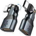 USB C to USB Adapter [2 Pack], Can be Rotated 540 Degrees for Use, USB C Male to USB Female 2.0 Adapter, Type C to USB A OTG Adapter for MacBook Pro, Phone 15 16 Pro Max, Pad Mini/Pro, Samsung Galaxy