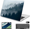 Mektron for MacBook Air 13 Case A1466/A1369 (2010-2017 Release), Snap-on Plastic Hard Shell Cover for MacBook Air 13.3 inch with Keyboard Cover, Misty Forest C132