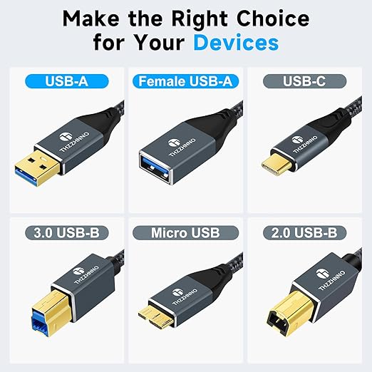 USB 3.0 Extension 1.6FT, USB Male to Female USB 3.0 Extender Cable for Webcam, Camera, Phone, USB hub, Mouse, Keyboard, Printer, Hard Drive, Headset