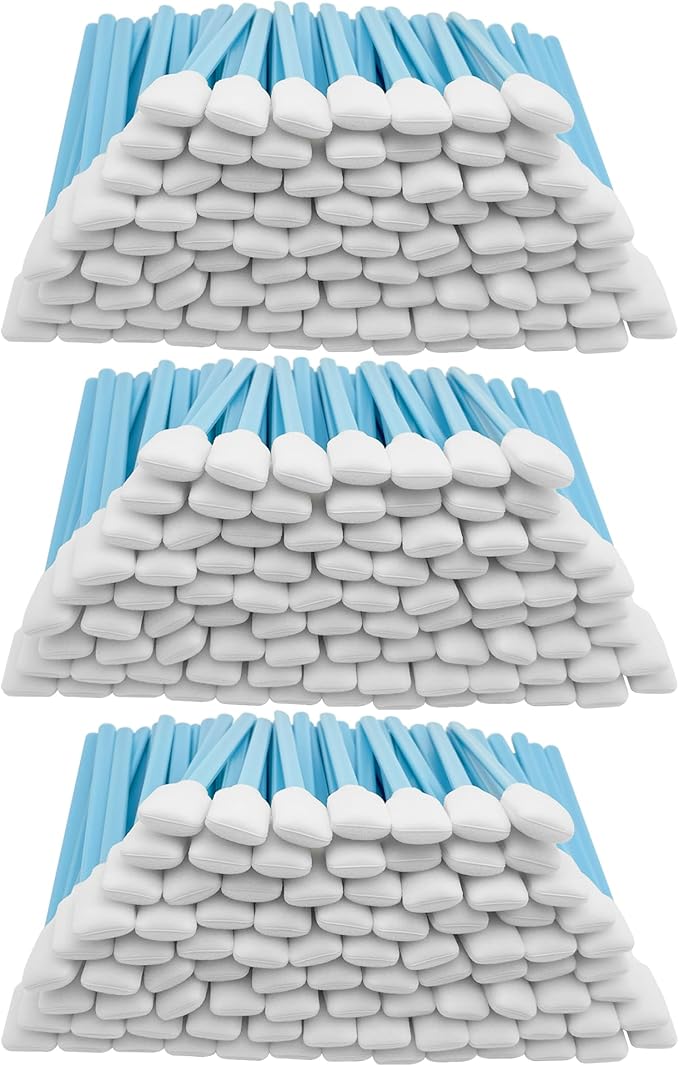 Lint-Free Lab/Printer/Optical Printheads – 300 Pcs Foam Swabs for Inkjet Printheads, Sensors, Electronics, Cameras, Car Detailing, Optical Equipment and Precision Tools