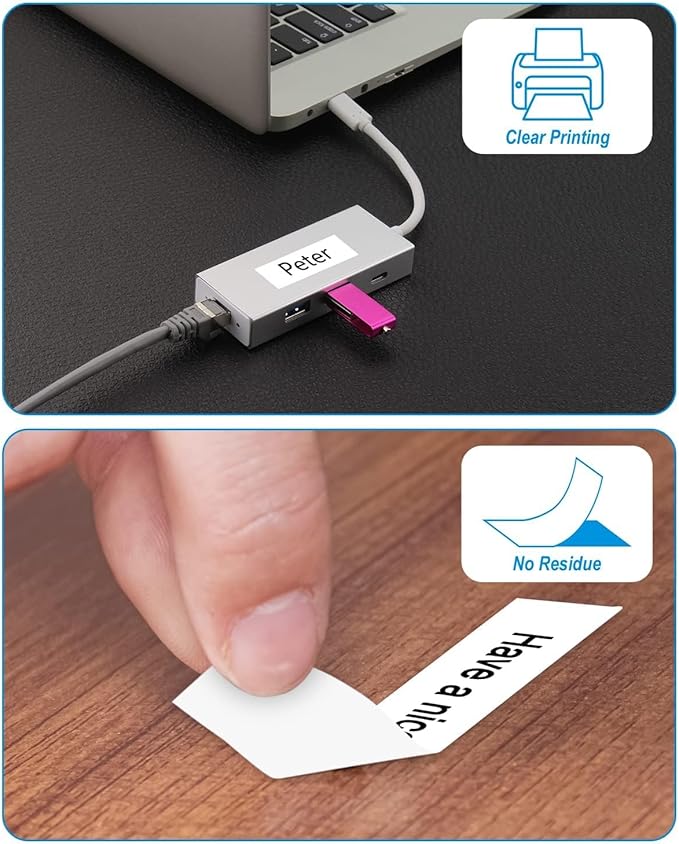 Weemay 1/2" Label Maker Refills Compatible for Brother Tze Tz Tape 12mm 0.47 Laminated White TZ-231 for Ptouch Label Maker Cube PTD210 PTP701BT PTD220 PTH110 PTH110BP PTH111 PTP750W PTD600, 20 Pack