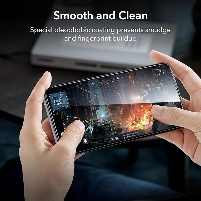 ESR 3+2 Pack for iPhone 15 Plus Screen Protector, [9H Hardness] [Military Grade Shatterproof] Full Coverage Ultra-tough Tempered Glass Film with Flawless Fit Tray, 2 Set of Camera Lens Protector
